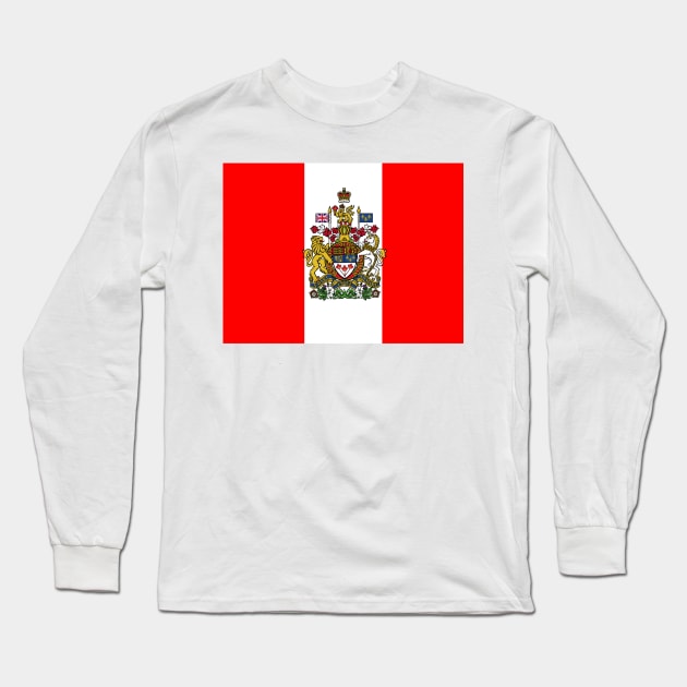 Canadian coat of arms flag Long Sleeve T-Shirt by AidanMDesigns